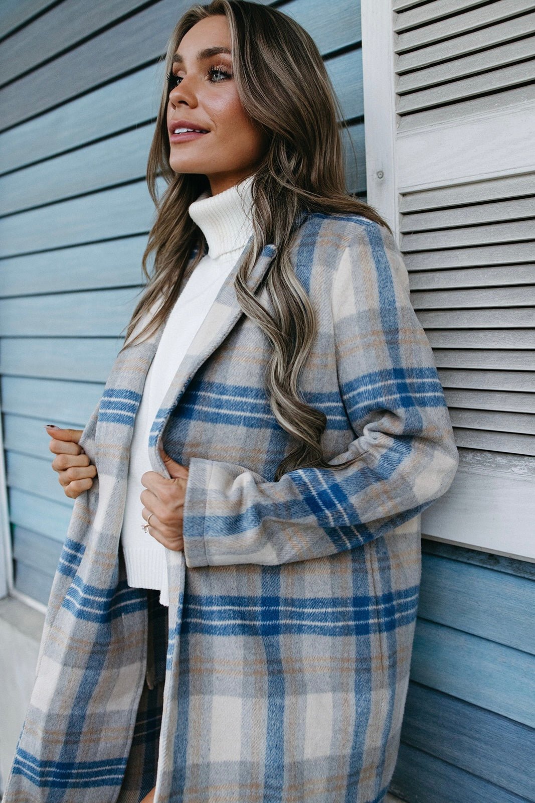 Plaiditude Long Flannel Coat