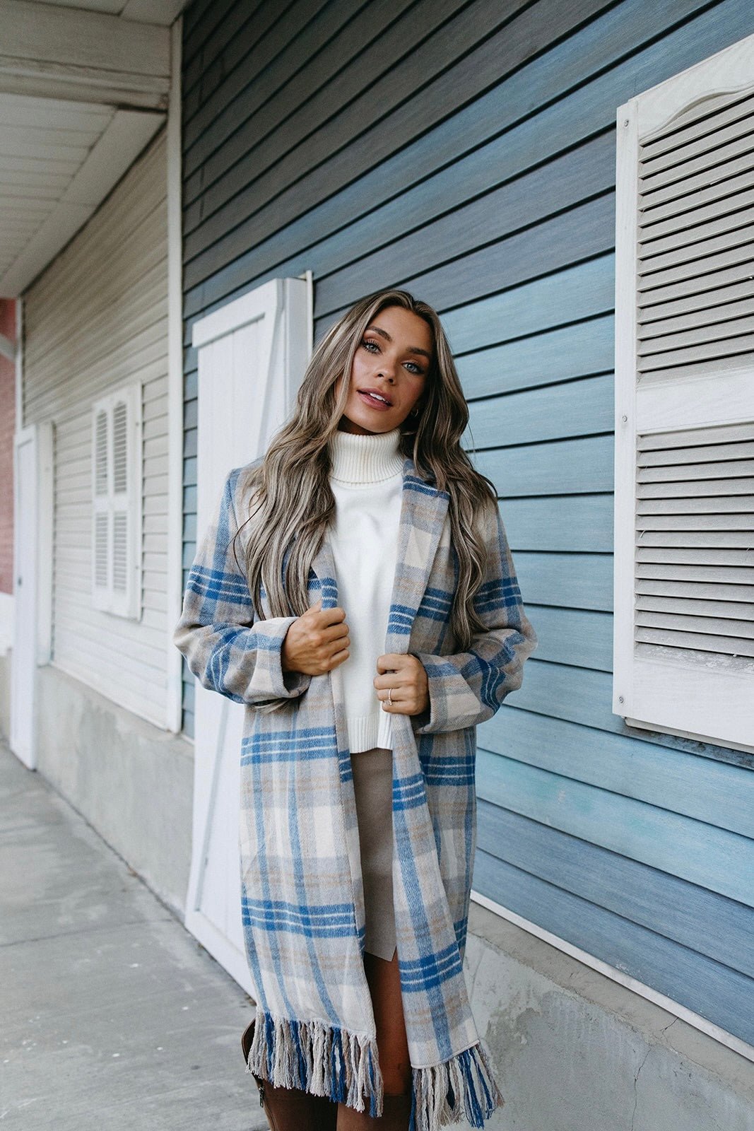 Plaiditude Long Flannel Coat
