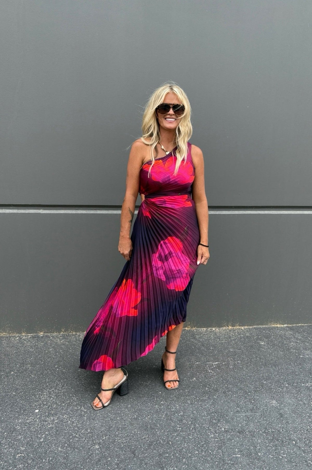 Poison Petals One-Shoulder Dress