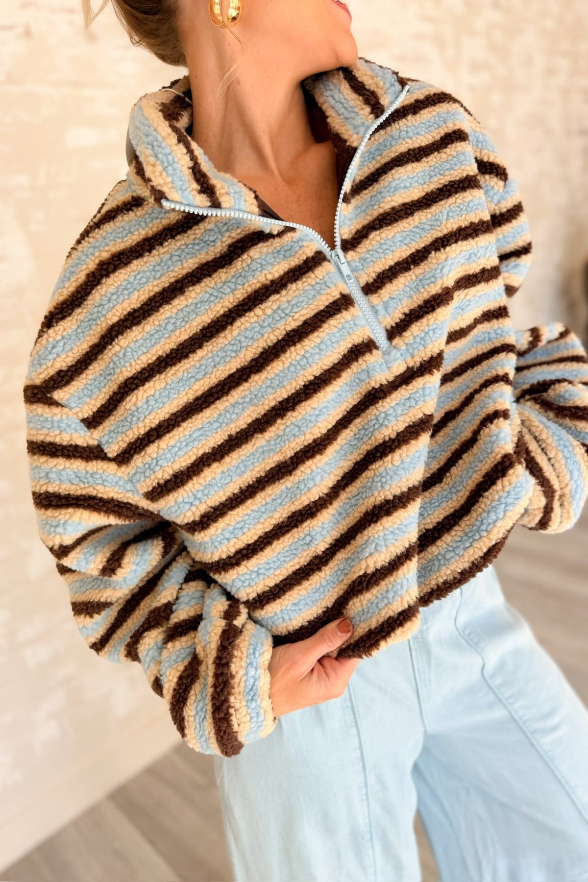 Powder Days Sherpa Half Zip Pullover