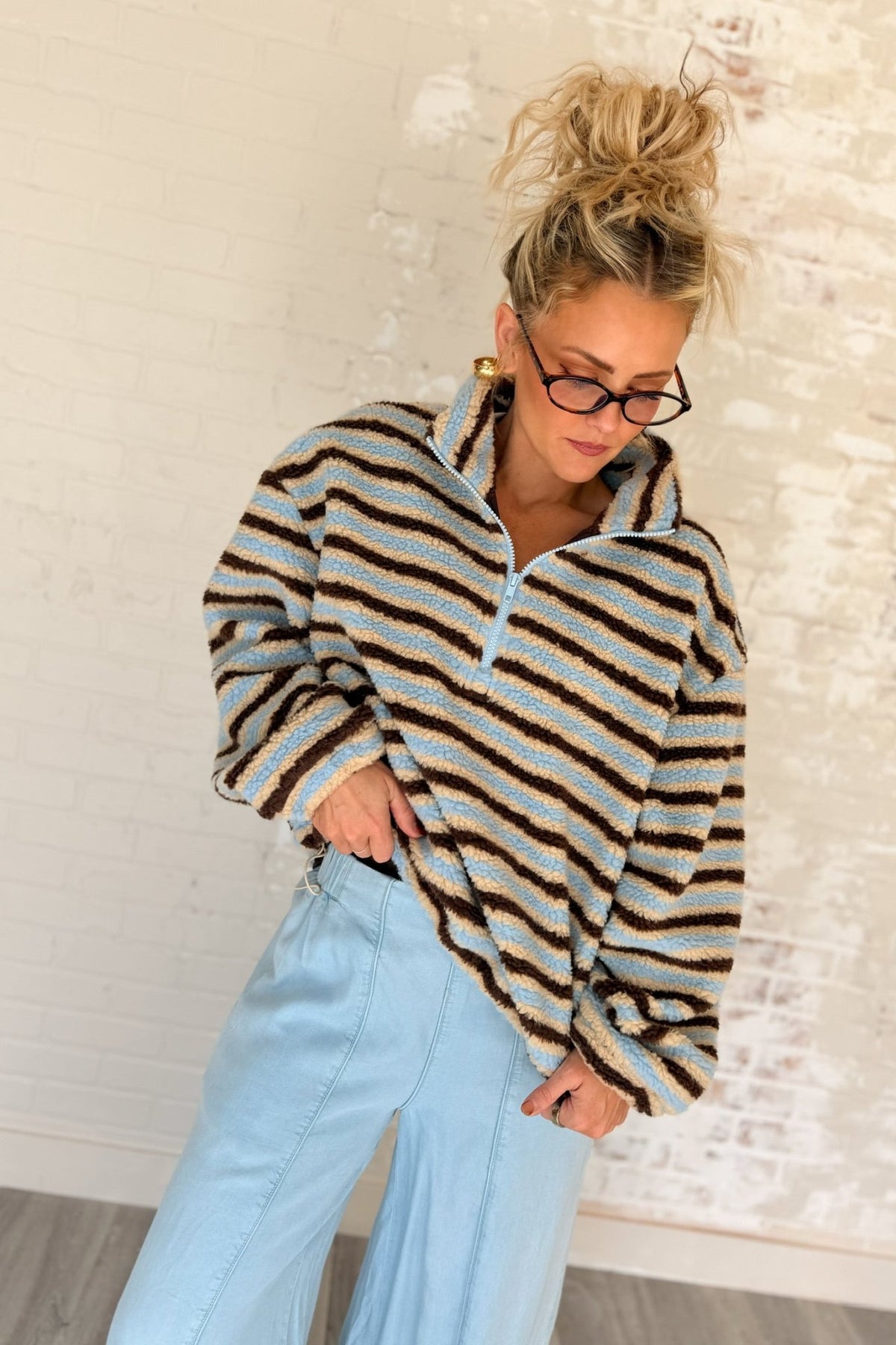 Powder Days Sherpa Half Zip Pullover