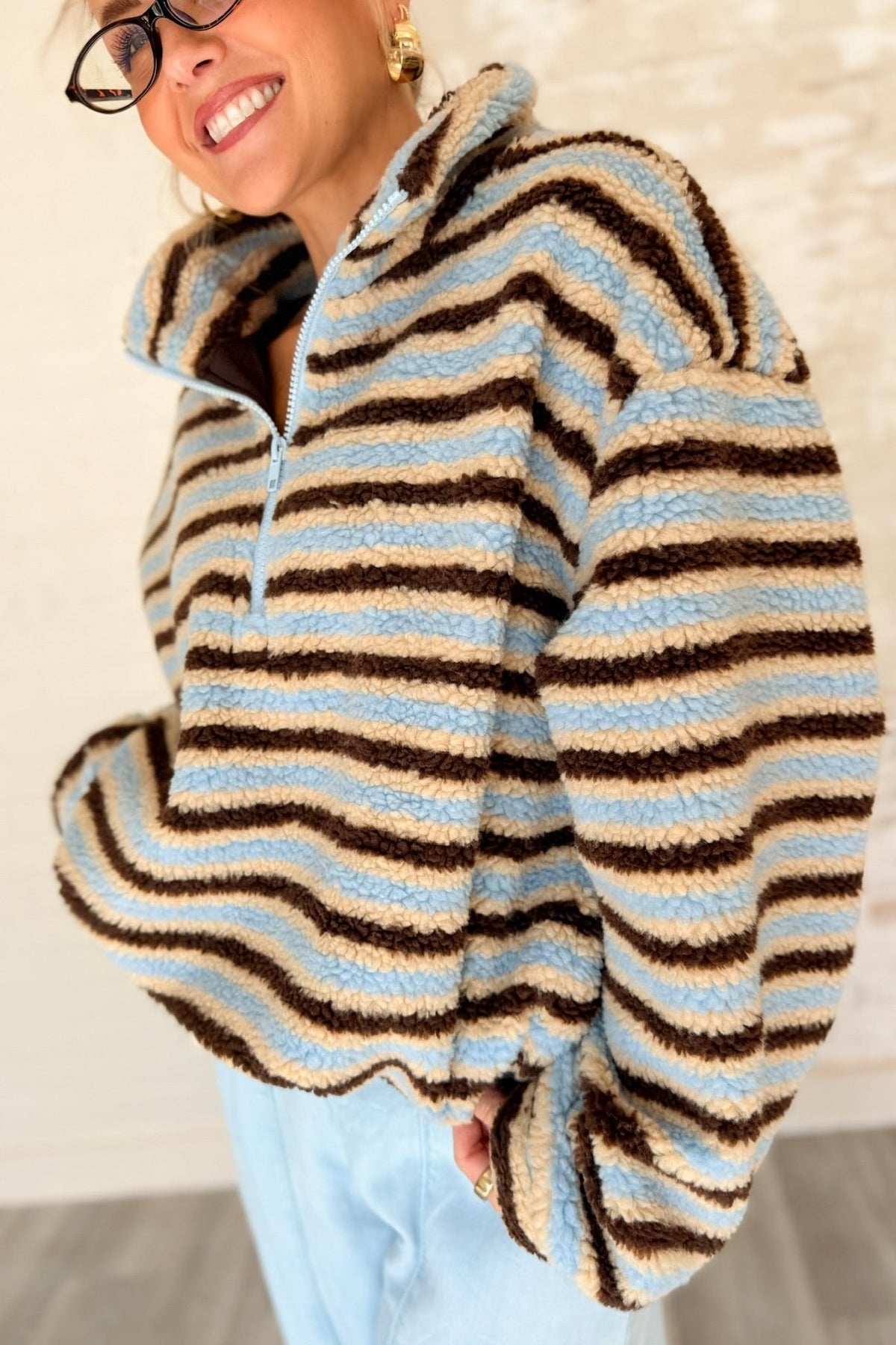 Powder Days Sherpa Half Zip Pullover