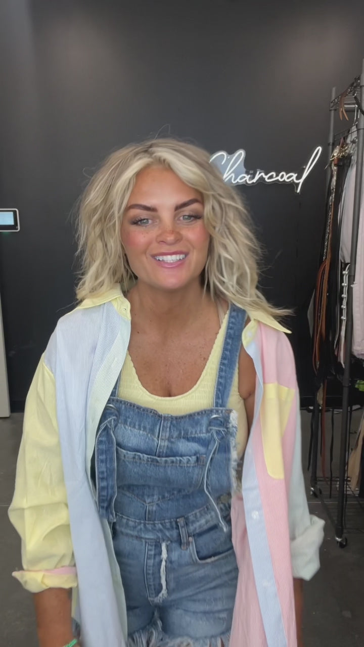 Savannah Denim Overalls Shorts