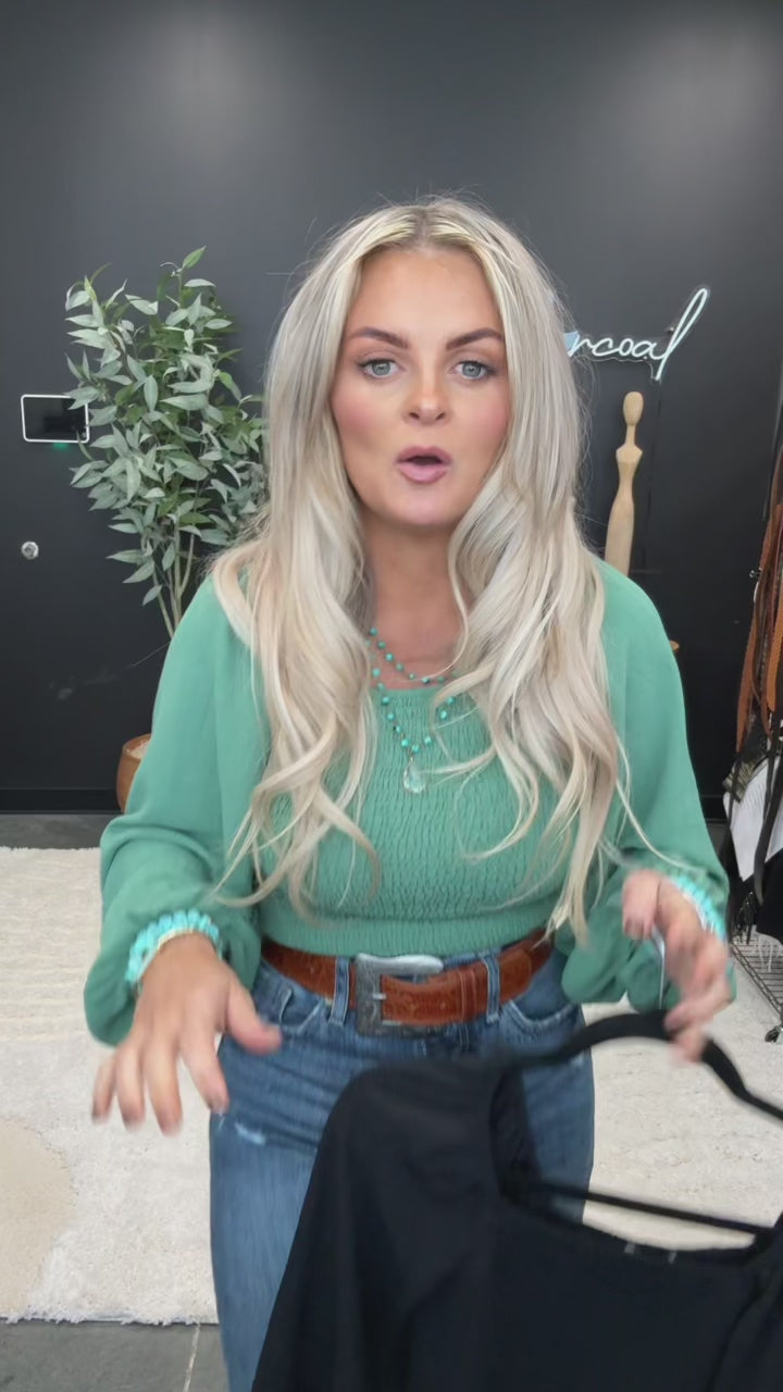 Isabella Smocked Puff Sleeve Crop Top
