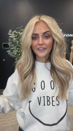 Good Vibes Light Ribbed Sweatshirt - FINAL SALE