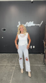 Conrad Distressed Straight Jeans