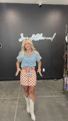 Brinkley Checkered Skirt