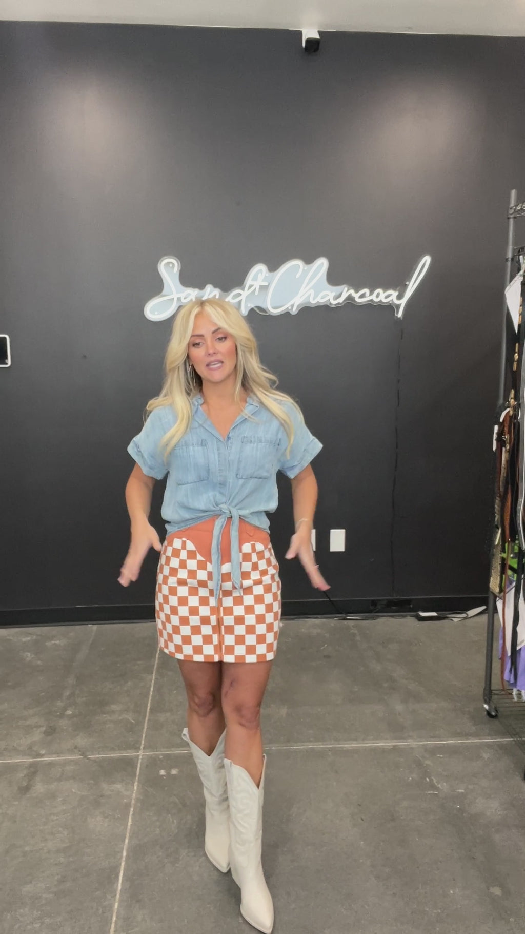 Brinkley Checkered Skirt