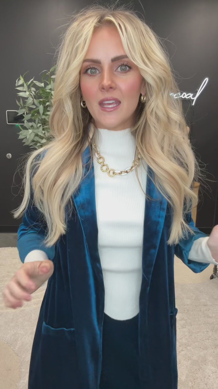 Cindy Velvet Duster Coat