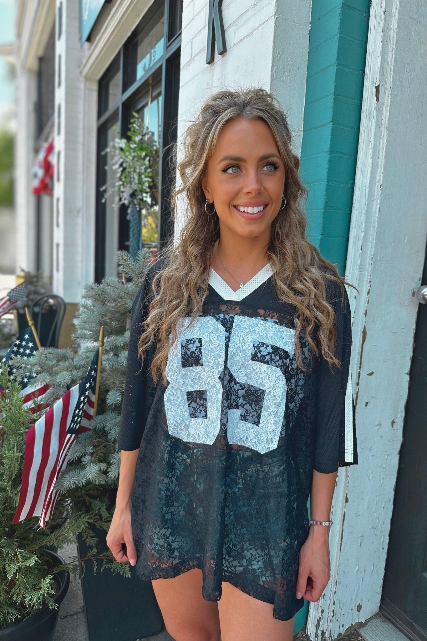 QB Crush Lace Jersey Top