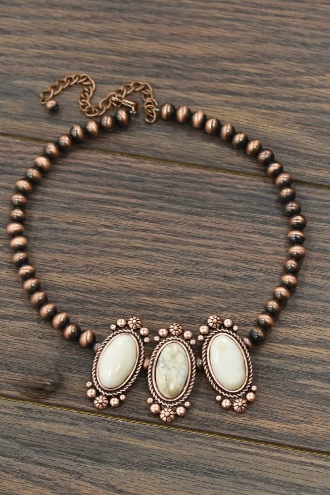 Roaming Soul White Turquoise Necklace