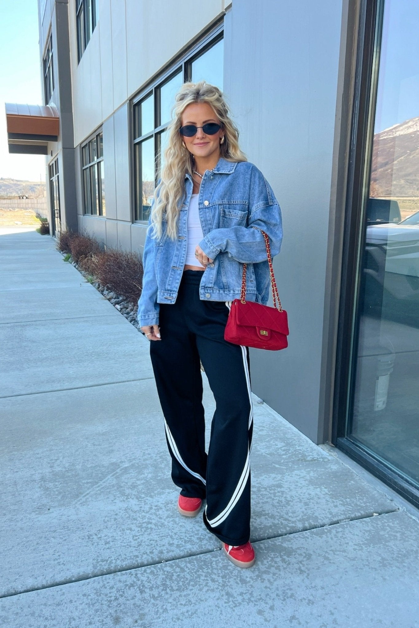 Ruby Denim Quilted Bag