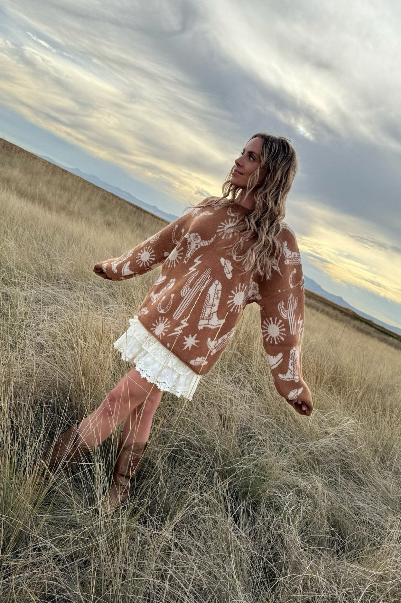 Rust Rodeo Knit Sweater