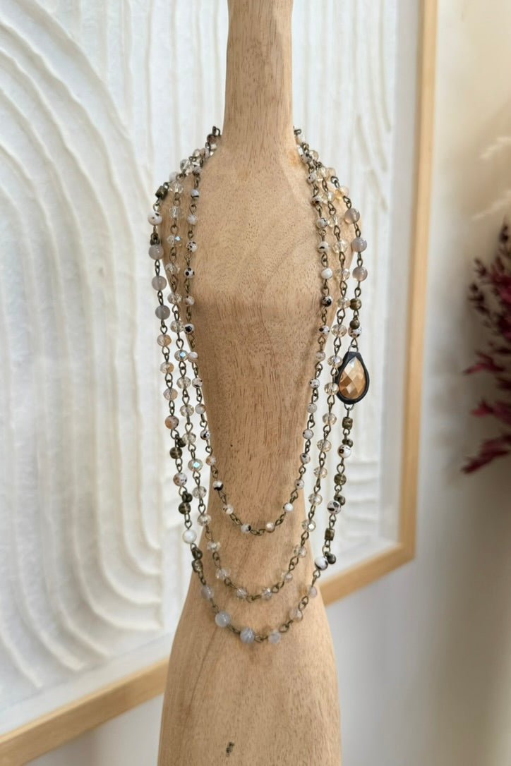 Soft Storm Triple Layer Necklace