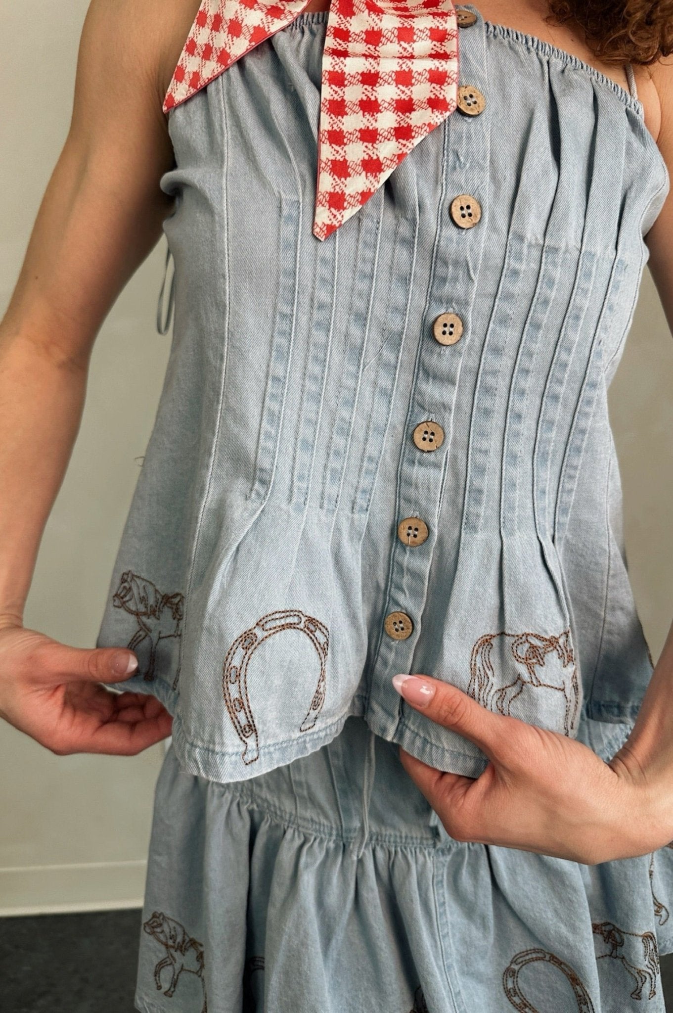 Spur Of The Moment Pleated Top