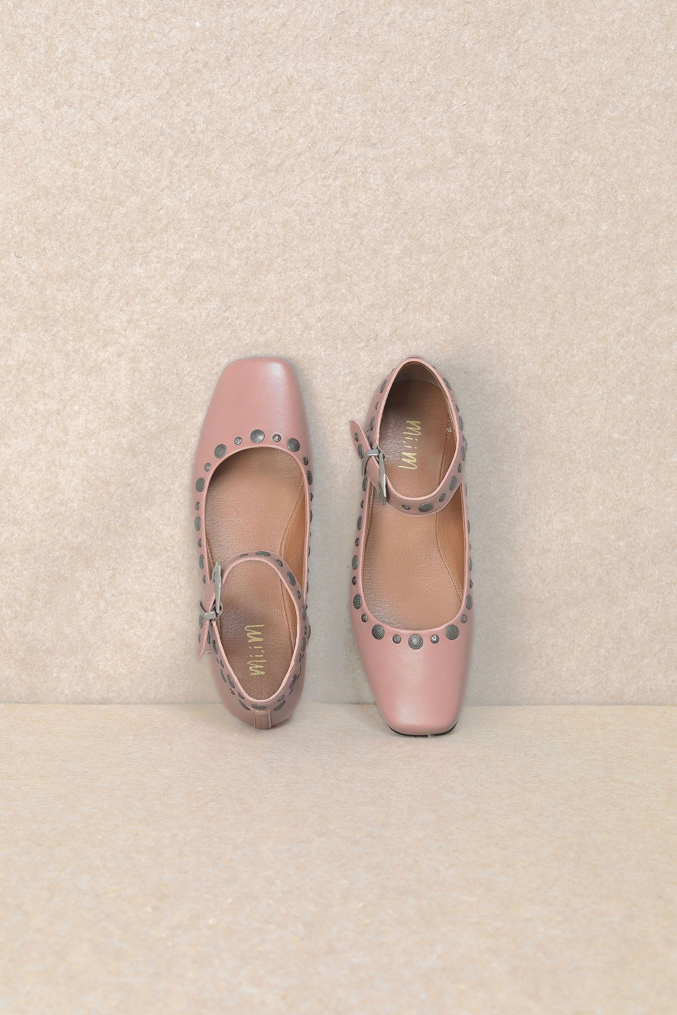 Side Eye Studded Ballet Flats