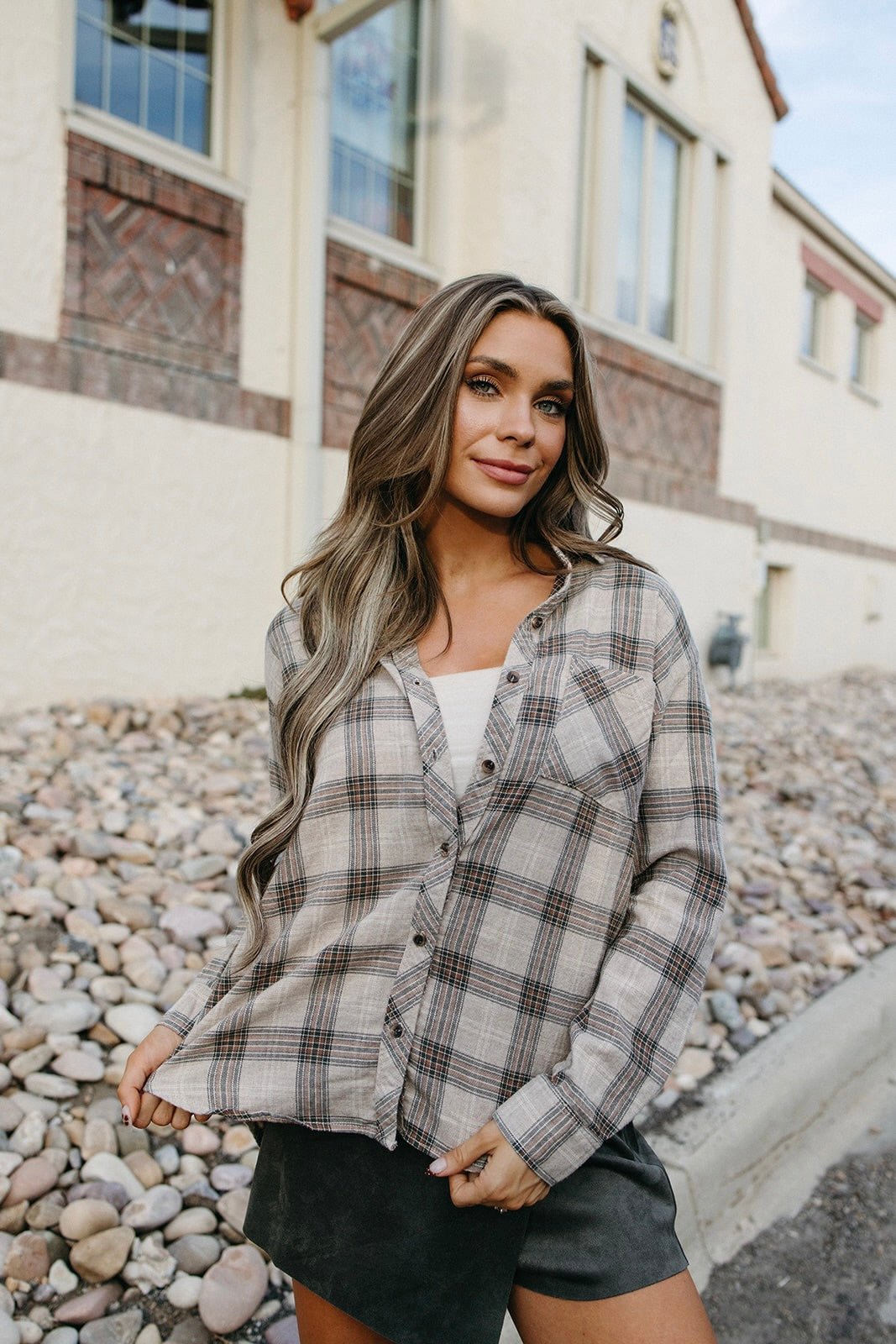 Staple Check Plaid Button Up