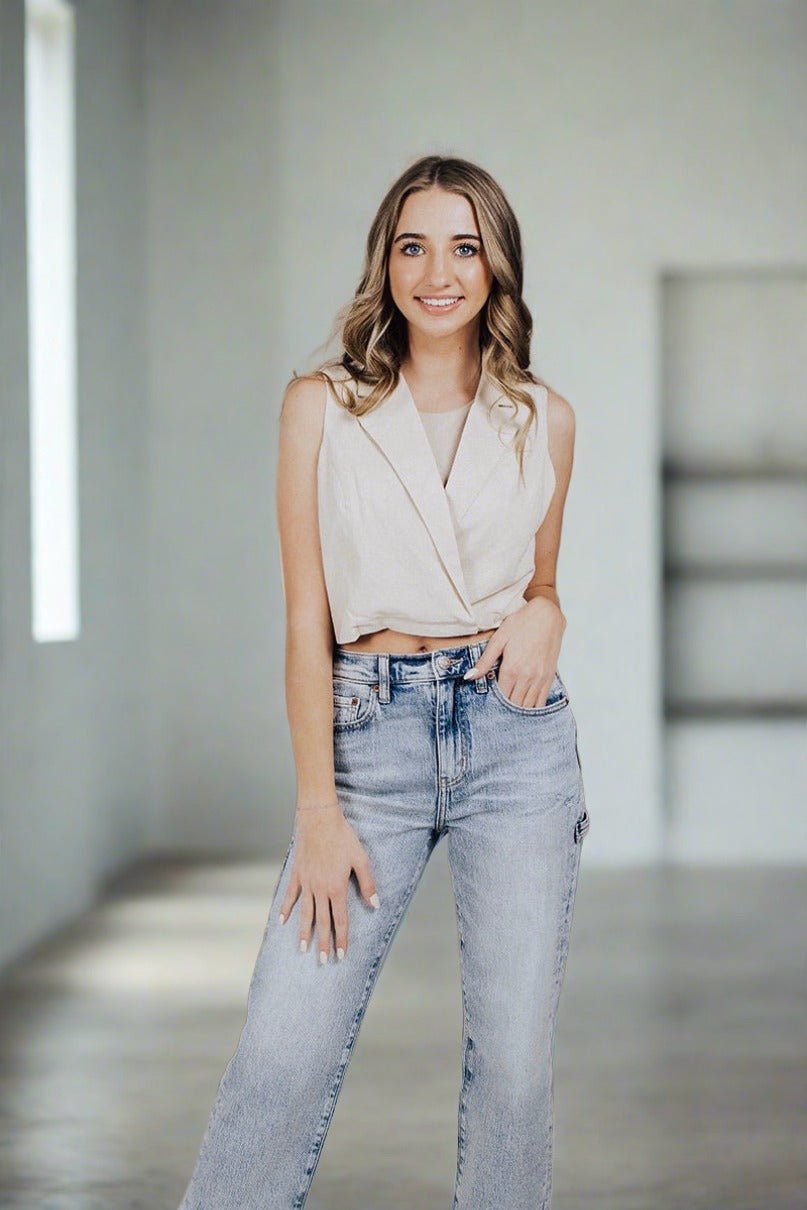 Street Wrap Cropped Vest - FINAL SALE