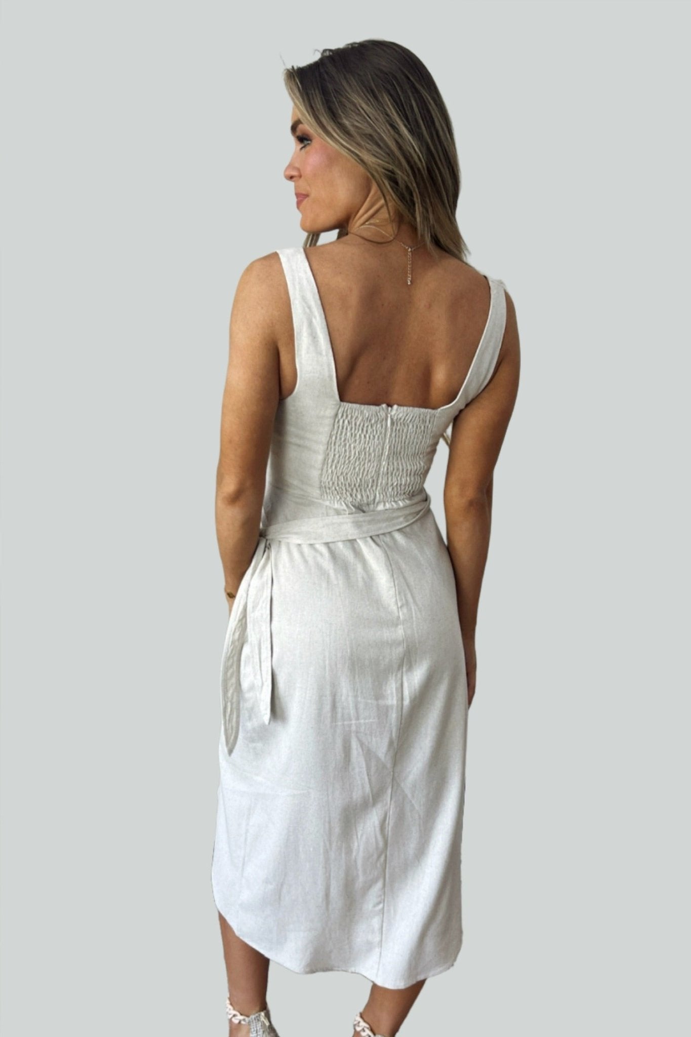 Summer Nights Linen Midi Dress - FINAL SALE