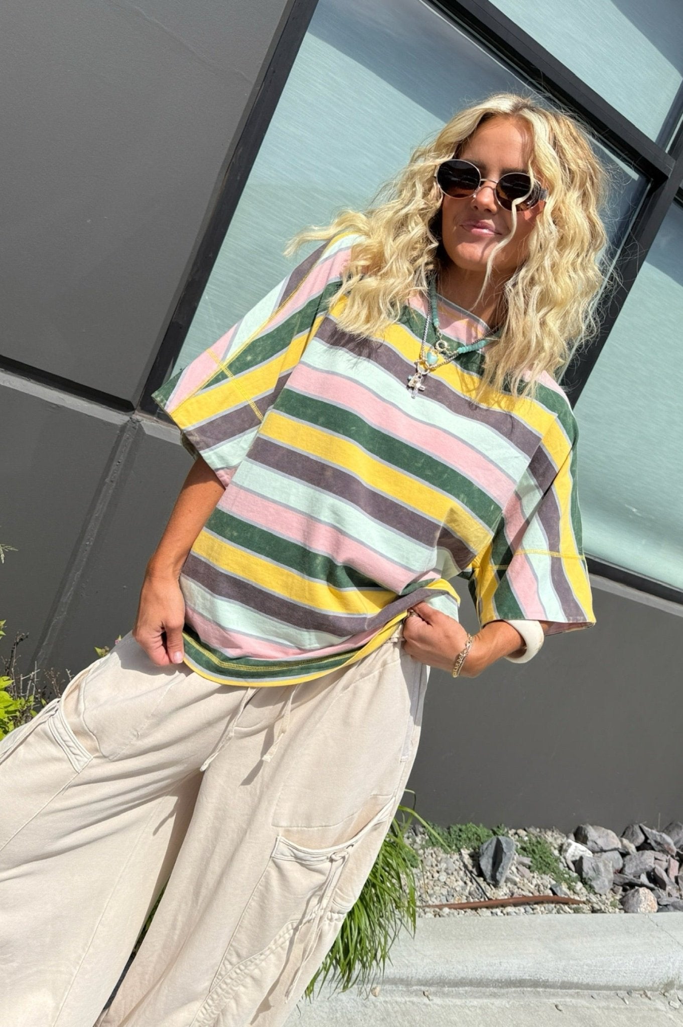 Sunwashed Stripe Top