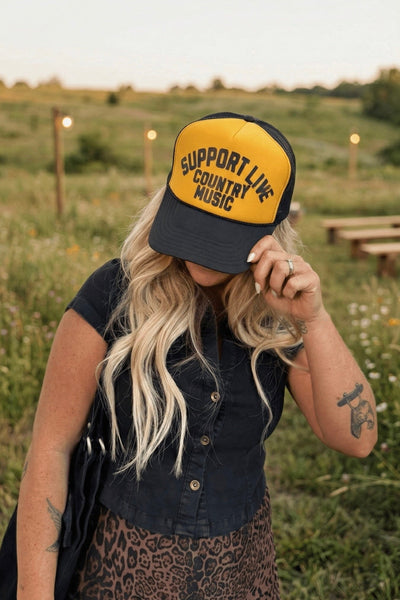 Support Live Country Music Trucker Hat display picture 1