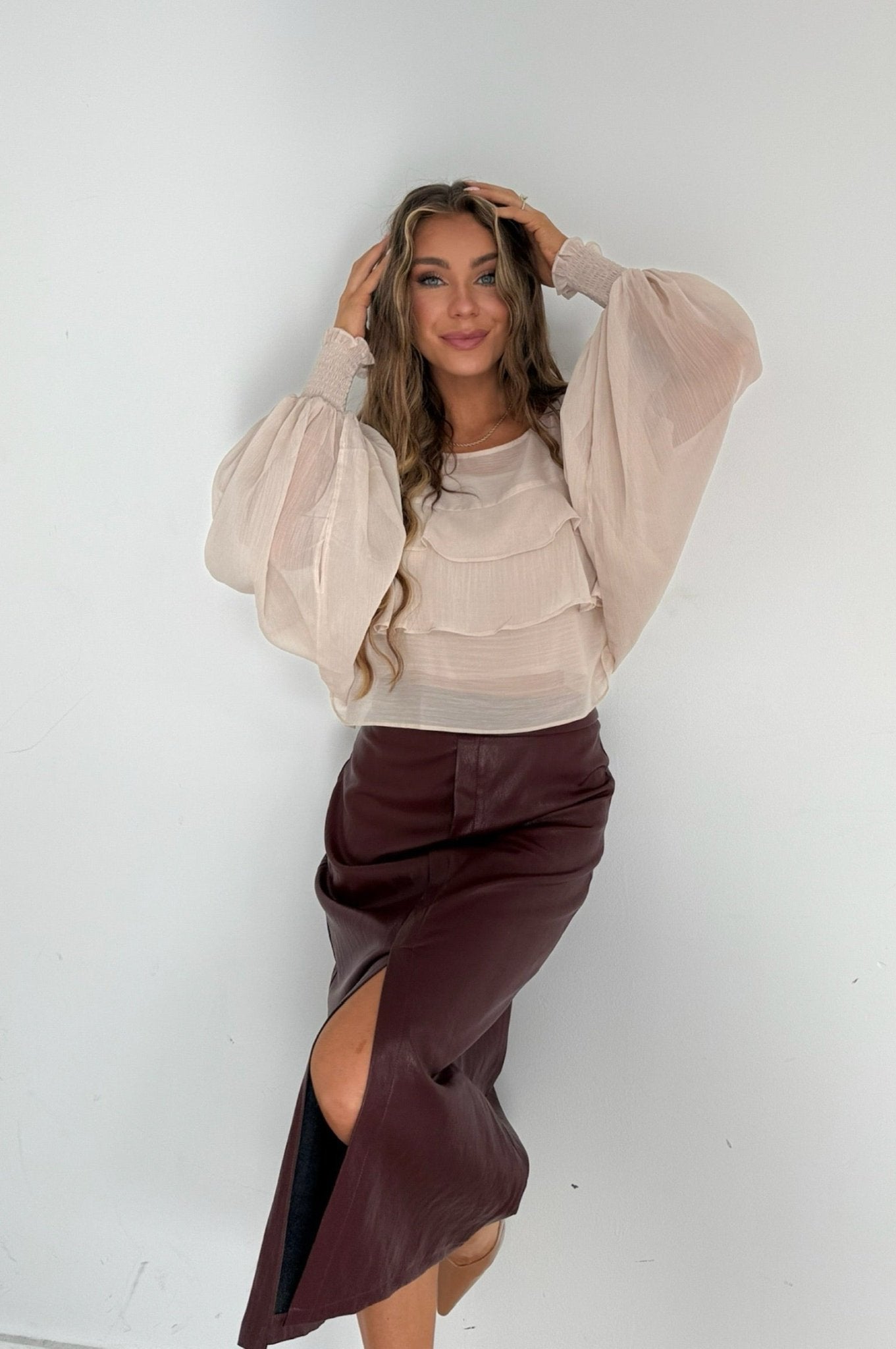 Tender Echo Ruffle Top