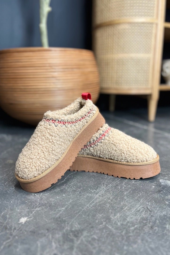 The Fawn Sherpa Platform Slipper - FINAL SALE