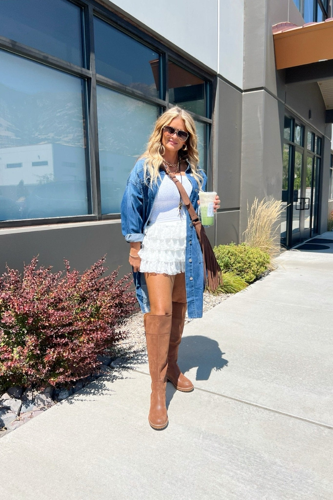 The Plotline Lace Ruffled Skort