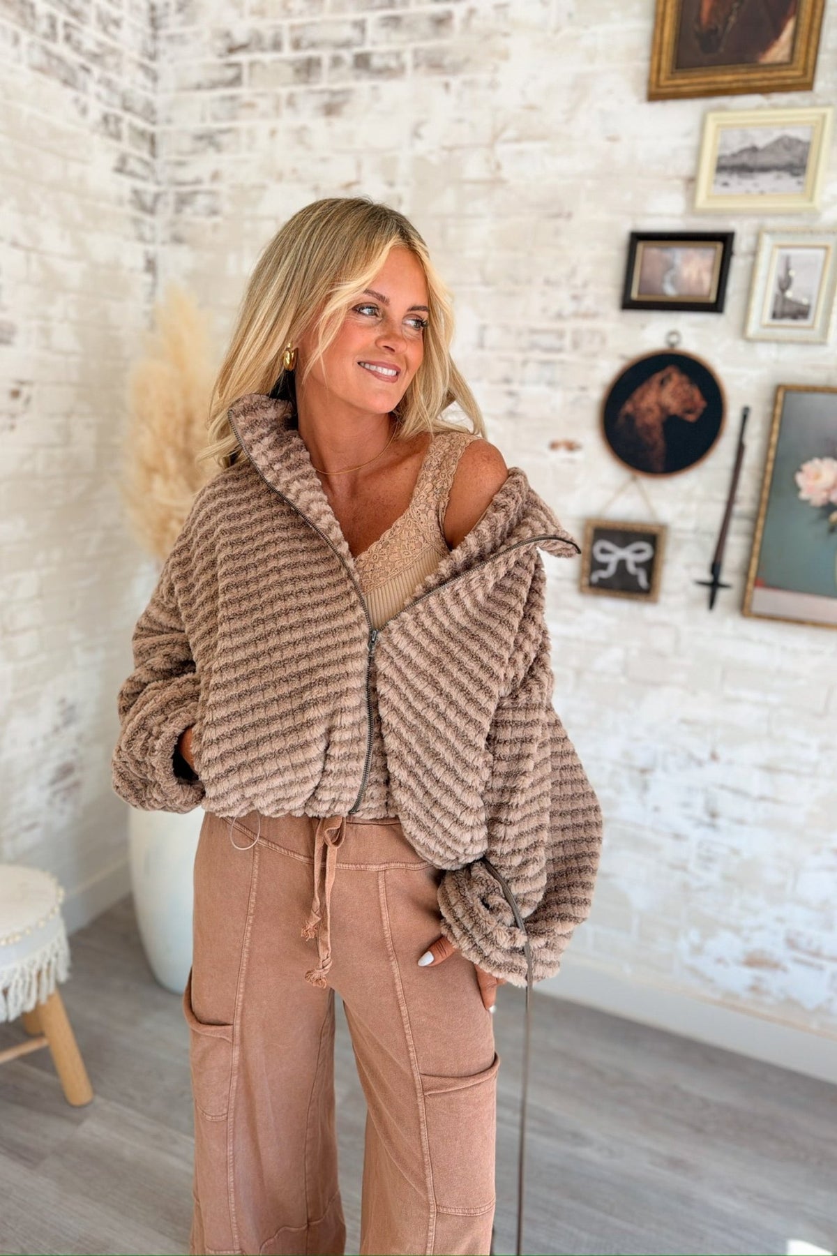 The Warm Up Plush Puffer Jacket