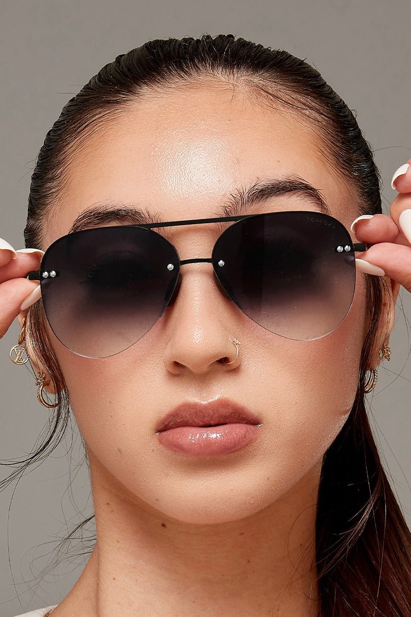 Top Foxx Smaller Megan 2 Metal Aviator Sunglasses