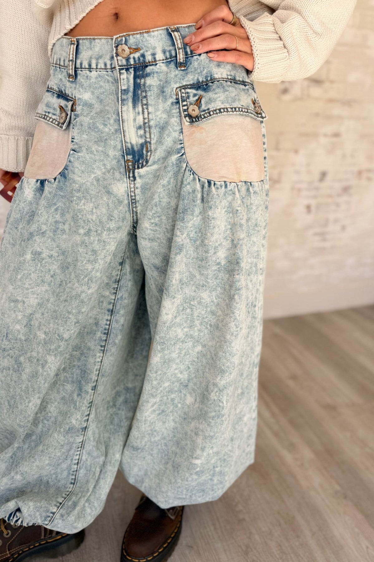 Whatever Works Denim Joggers