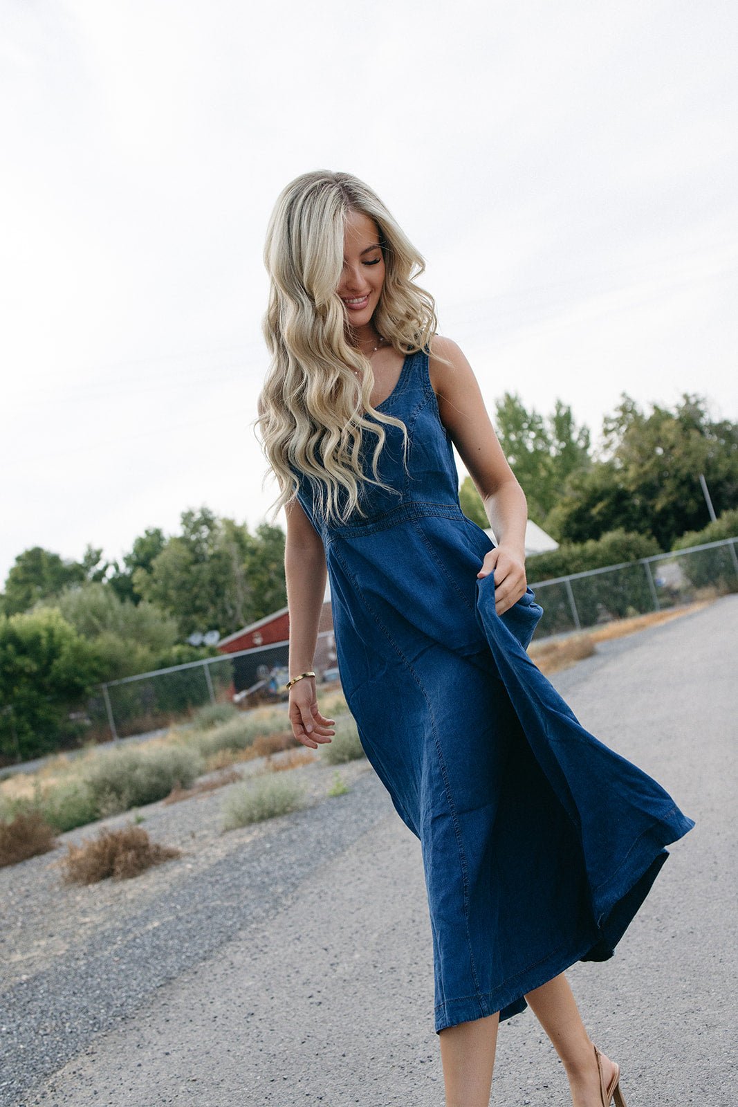 Zip Happens Denim Dress