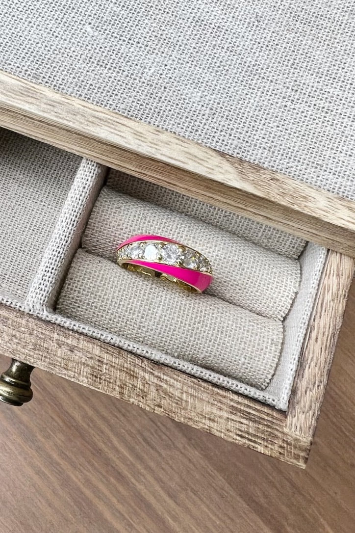 Inez Prong Jeweled Ring