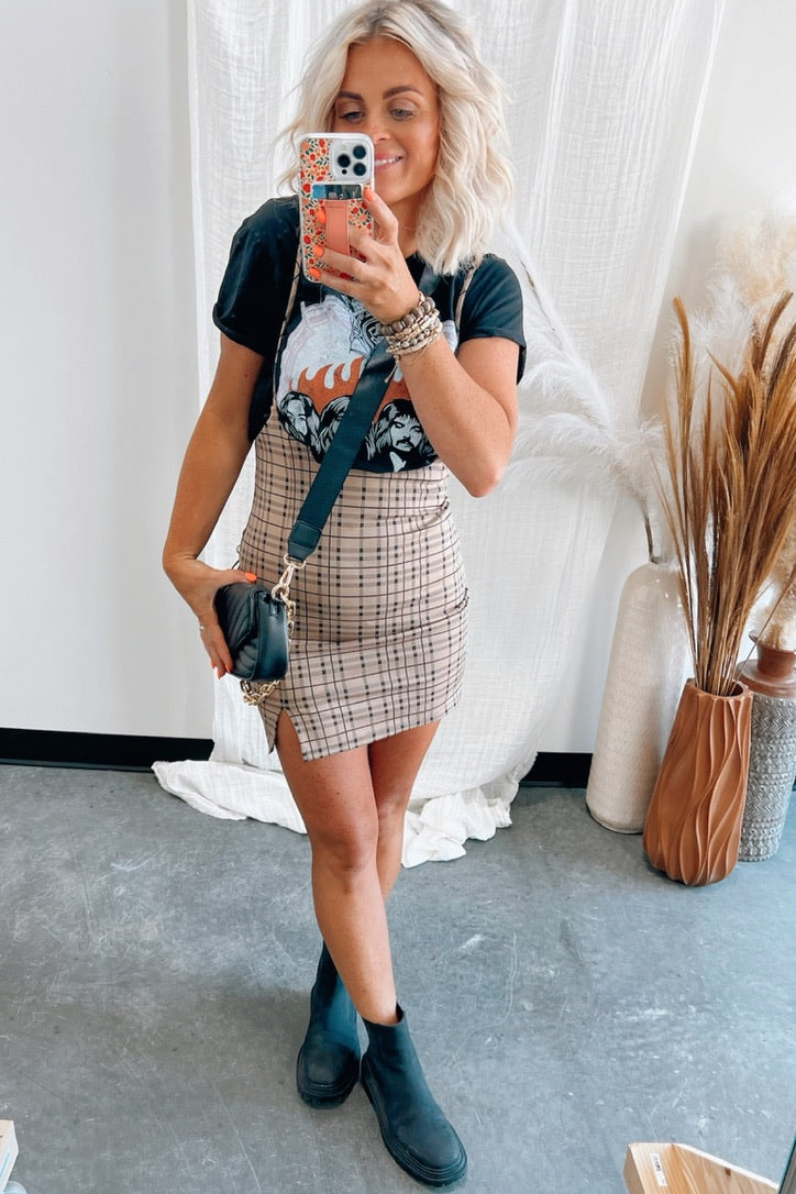 Luciela Plaid Suspender Dress - FINAL SALE