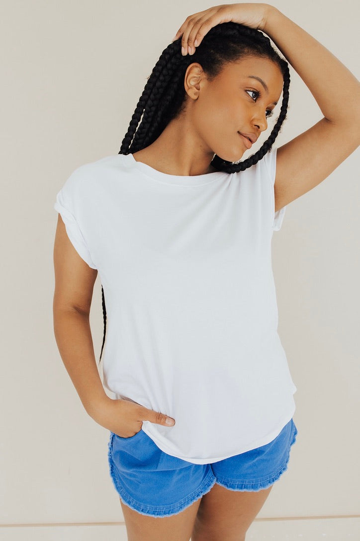 Laila Cap Sleeve Basic Tee