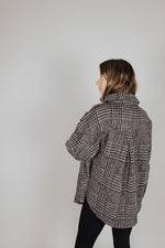 Kane Houndsooth Plaid Button Shacket - FINAL SALE