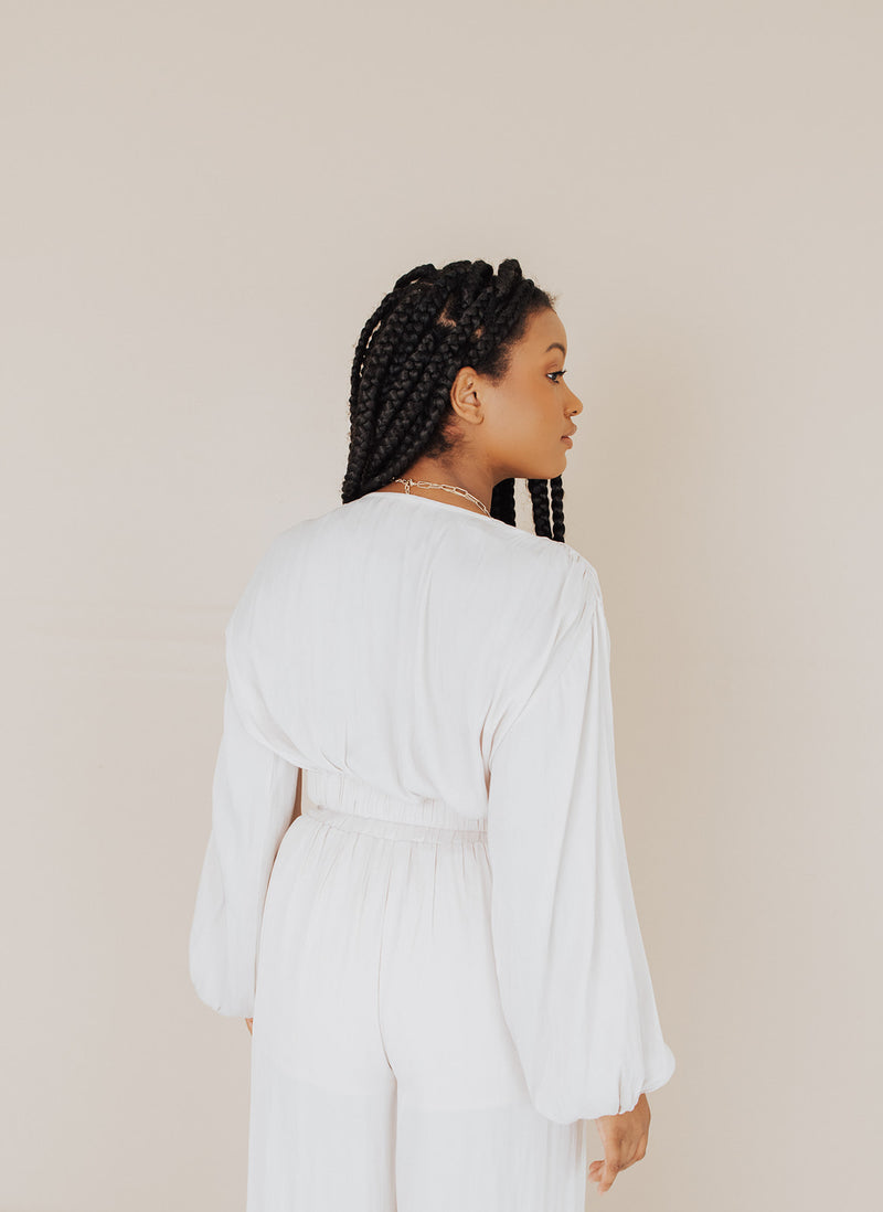 Ariana Silky Front Slit Pants - FINAL SALE