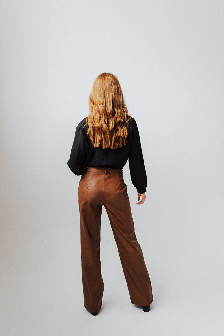 Gwendolyn Faux Leather Dress Pants - FINAL SALE