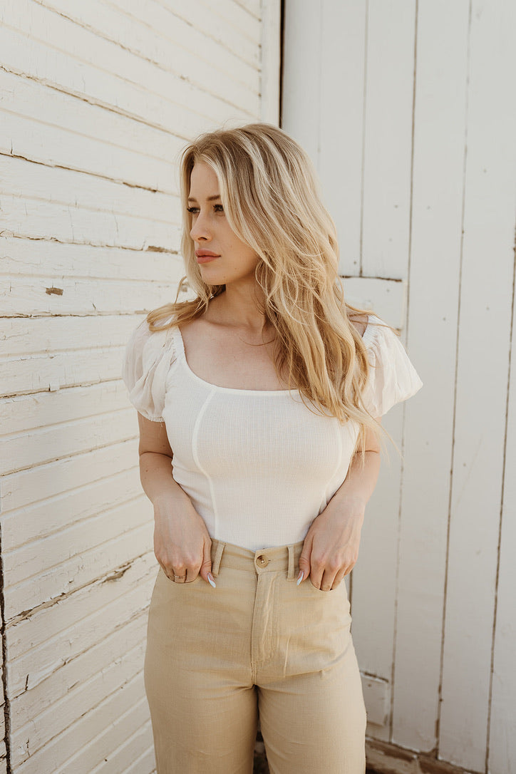 Arden Puff Sleeve Bodysuit - FINAL SALE