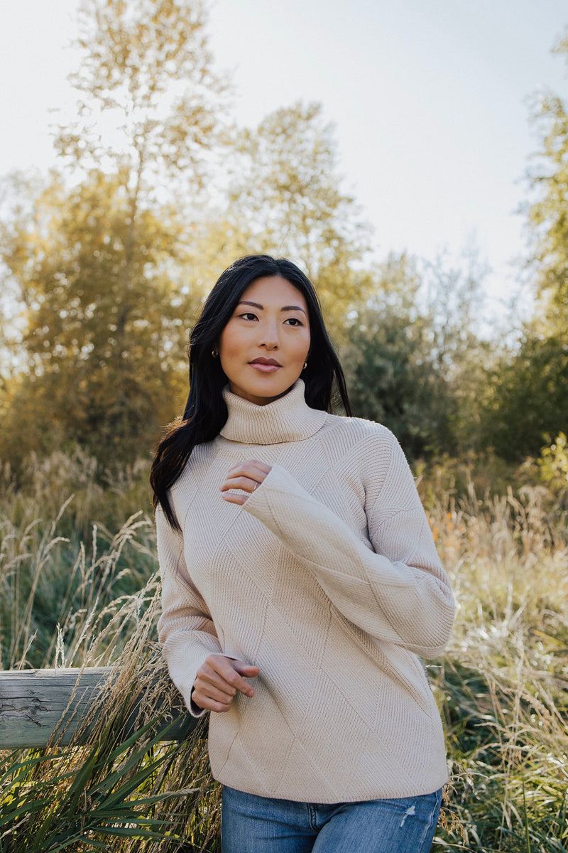 Argile Weave Turtle Neck Sweater - FINAL SALE
