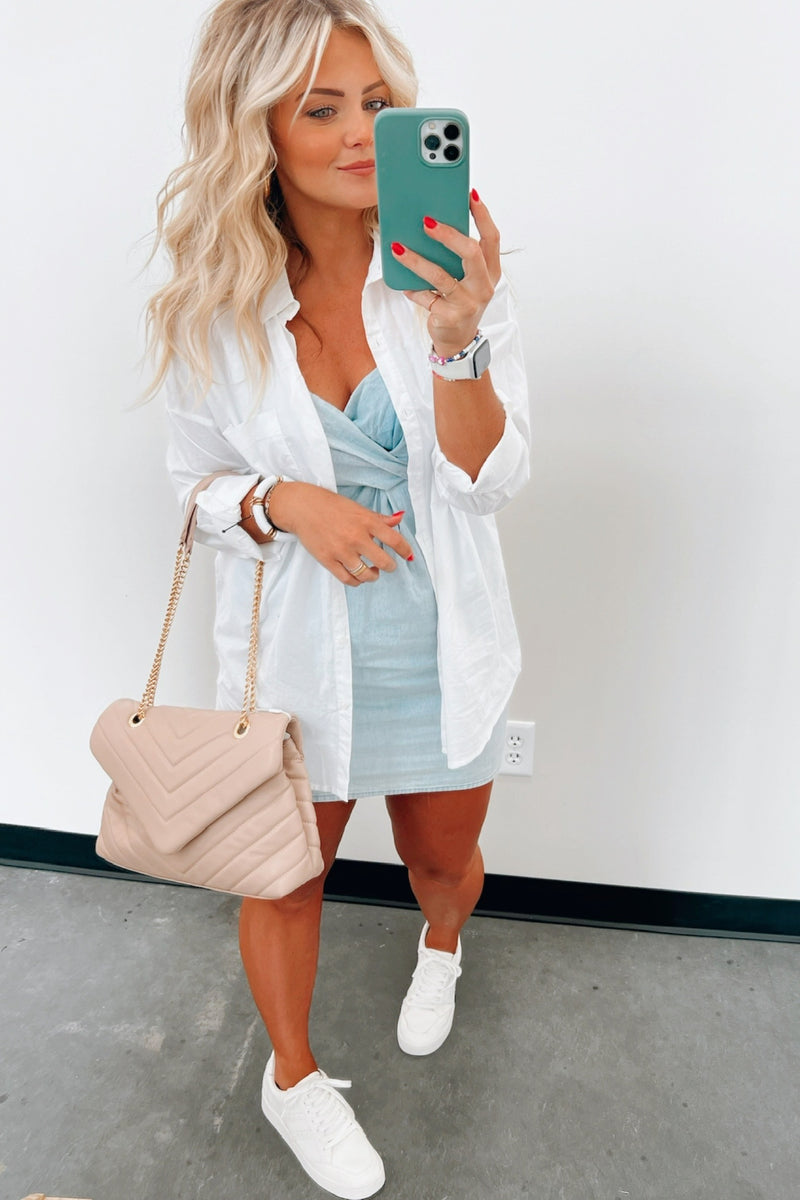 Finders keepers bella button down mini dress online
