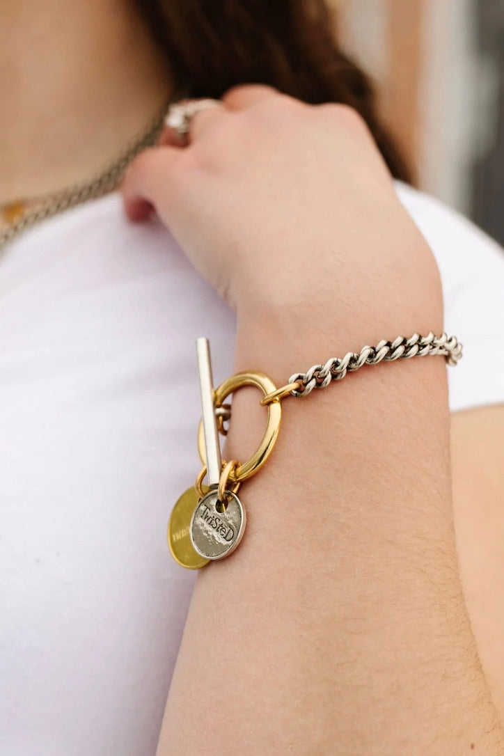 Twisted Silver Capture Bracelet - FINAL SALE