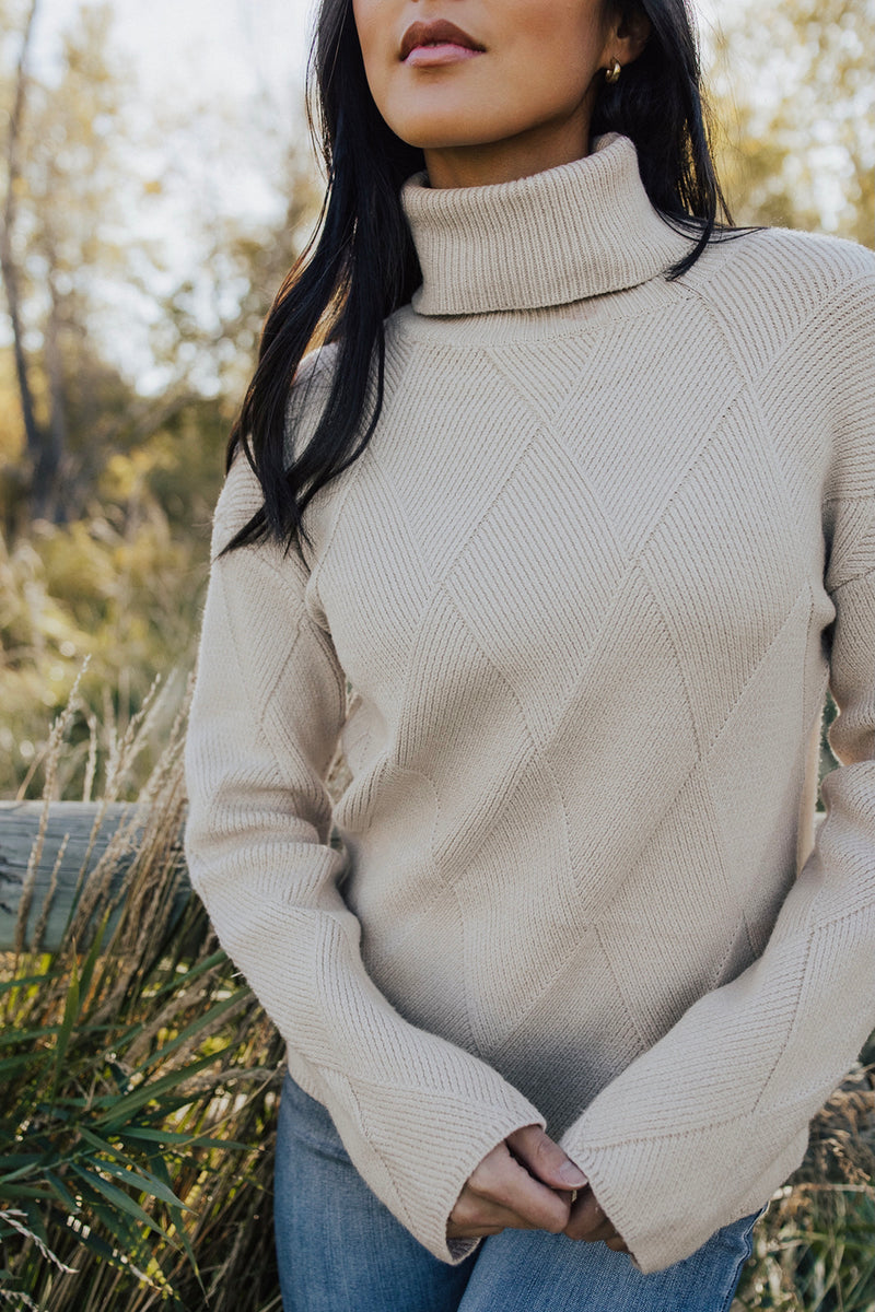 Argile Weave Turtle Neck Sweater - FINAL SALE