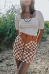 Brinkley Checkered Skirt