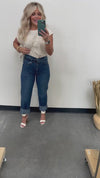 Leland High Rise Belted Jeans - FINAL SALE