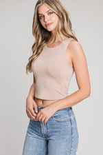 Falon High Neck Crop Tank