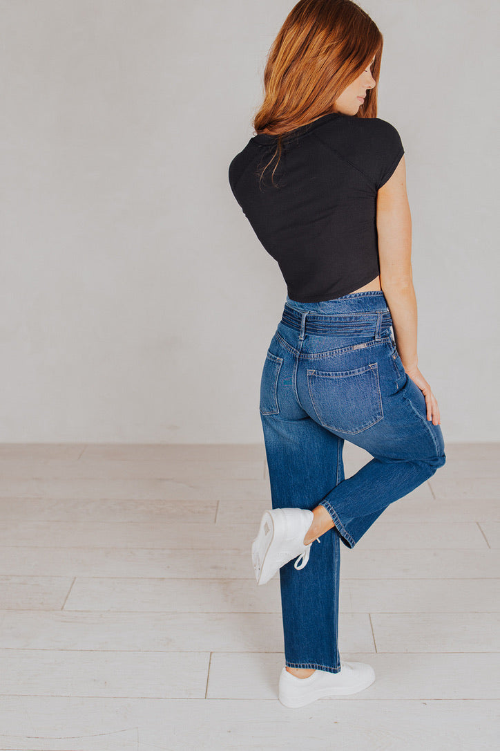 Leland High Rise Belted Jeans - FINAL SALE