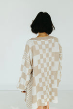 Marigold Checkered Cardigan