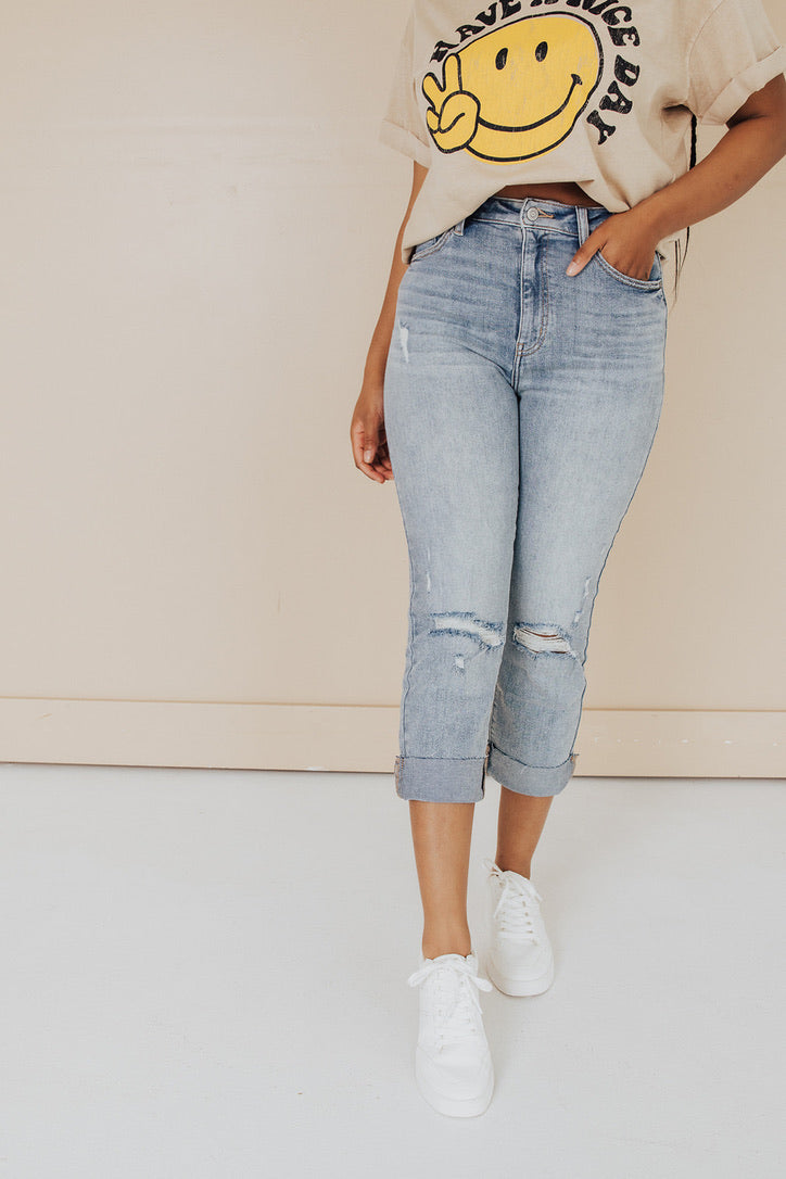 Summer Distressed High Rise Jeans