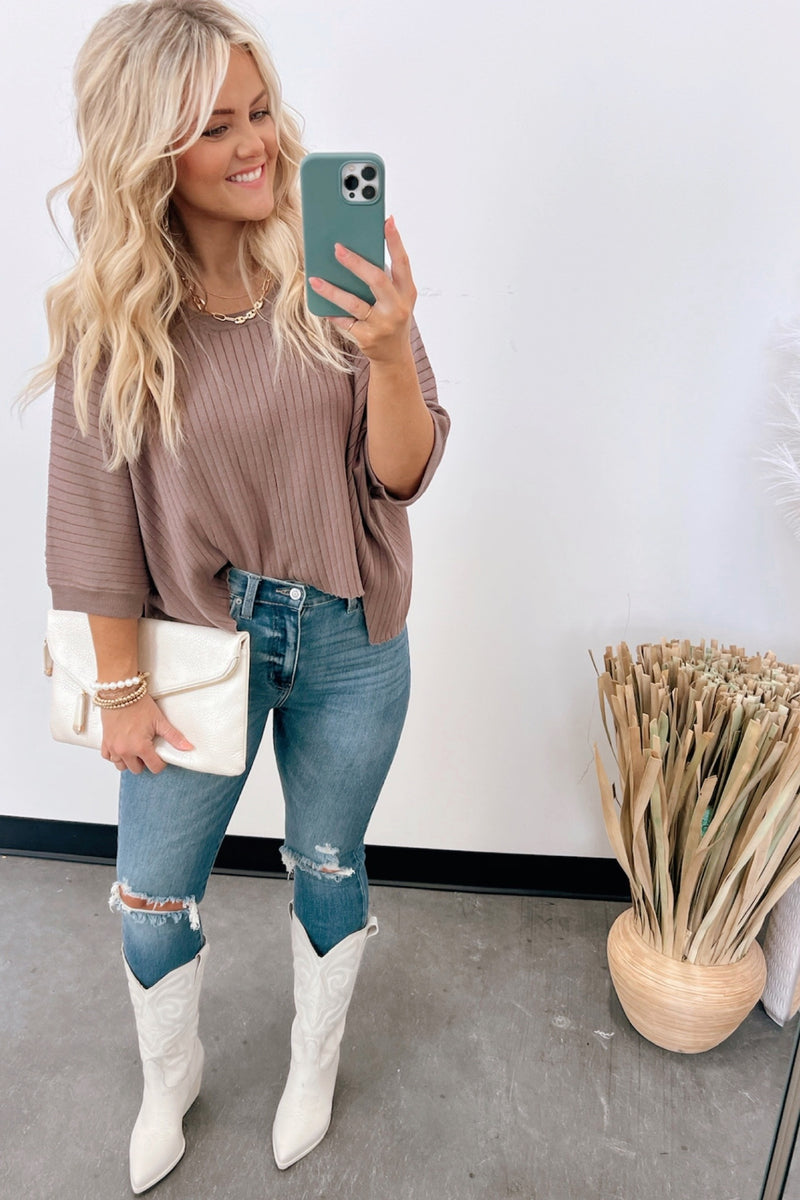 Bendetta Wide Rib Knit Top
